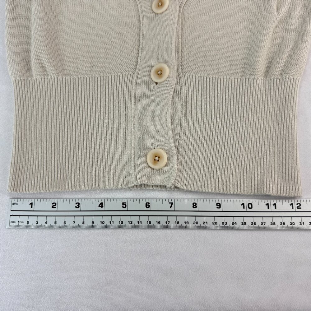 The Reset R Label The Babe Cardigan Sweater Crop V-Neck Minimalist Classic - Picture 16 of 16